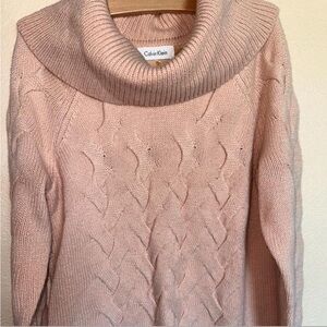 Calvin Klein Women's Pink Cable Knit Sweater